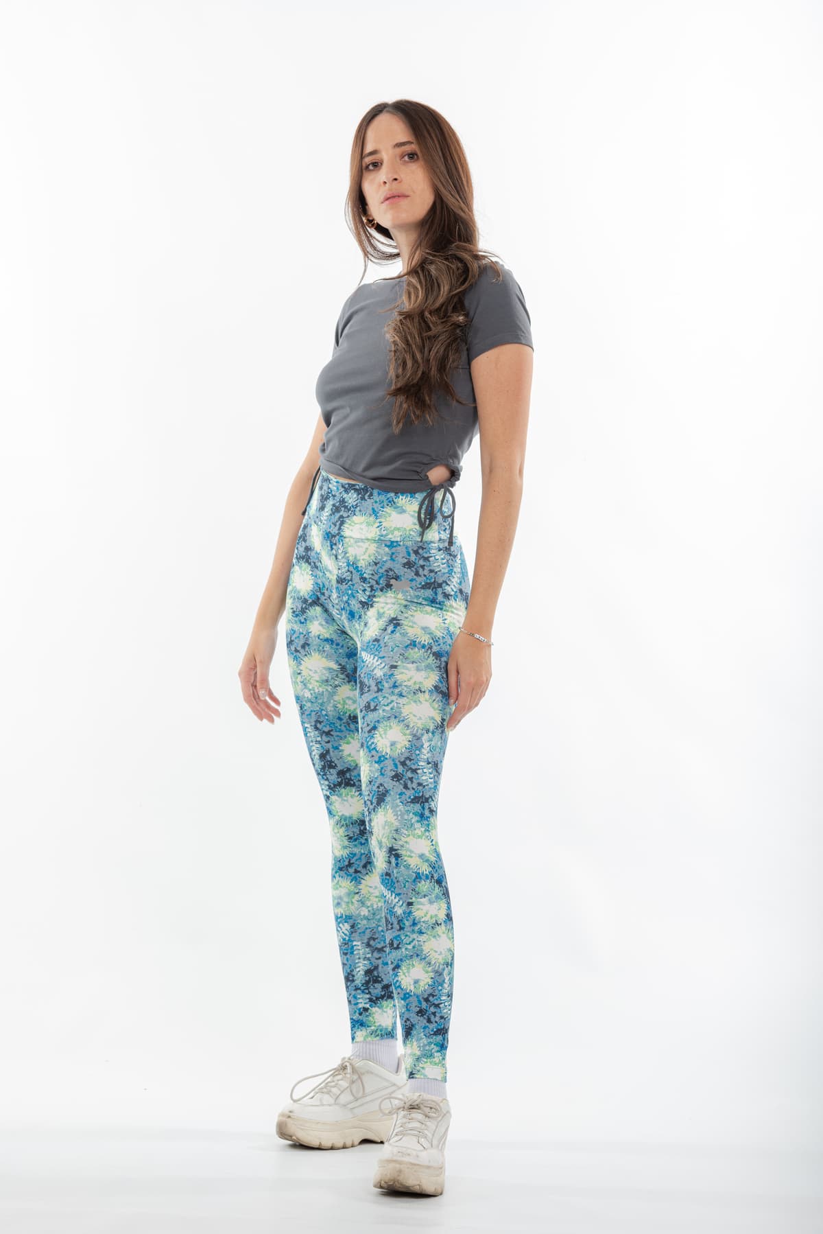 Lycra manchas azúl y verde